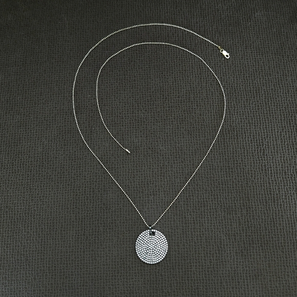 Mary Louise Designs Pave Disc💿 Pendant Necklace - Picture 1 of 15